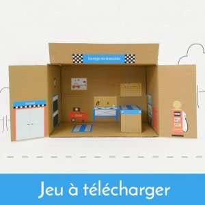 REVE DE PAN Printable - Seconde vie au carton - Le garage automobile | moment cr&eacute;atif apaisant | histoires et jeu narratif