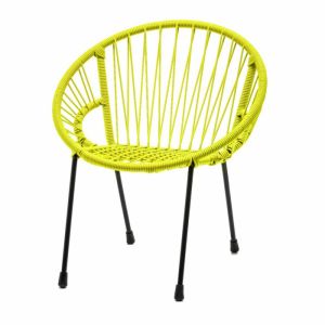 Chaise Tica scoubidou Jaune fluo
