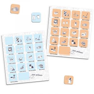 Magnets t&acirc;ches m&eacute;nag&egrave;res - Bleu et Orange - L'Atelier Gigogne