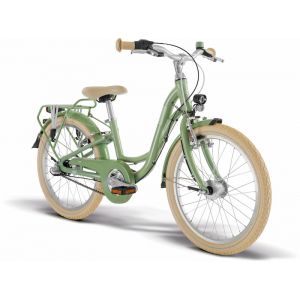 PUKY V&eacute;lo enfant 20 pouces - Vert | aluminium | look r&eacute;tro | apprentissage de l'&eacute;quilibre | emporte go&ucirc;ter et doudou