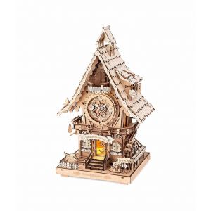 ROKR-ROBOTIME Maquette 3D - Horloge Coucou Cuckoo Clock | bois naturel | 14 ans | r&eacute;tro | activit&eacute; cr&eacute;ative | 3D ludique