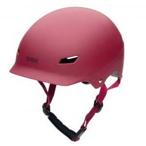 TRYBIKE Casque S/M draisienne - Bleu mat | dès 3 ans | look rétro | adapté aux petites têtes | apprentissage de l'équilibre