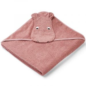 Serviette &agrave; capuche Augusta - Hippo rose - Liewood