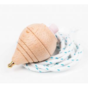 ME AND MINE Toupie &agrave; ficelle - Rose | bois | coordination et adresse