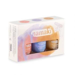 NAMAKI Coffret 3 Vernis &agrave; ongle pelables - Soleil Couchant | d&egrave;s 3 ans | maquillage f&ecirc;te