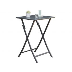 Table bar haute pliante MARIUS en aluminium Gris anthracite