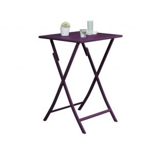 Table bar haute pliante MARIUS en aluminium Aubergine