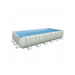 Kit piscine tubulaire EASY LUXE rectangulaire 7,40 x 4m filtration à sable