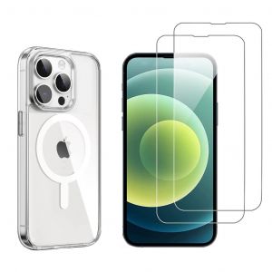 Coque iPhone 13 Pro et 2 écrans de protection - TPU - Tranparent - Reconditionné