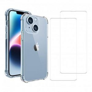 Coque iPhone 14 et 2 écrans de protection - TPU - Transparent - Reconditionné