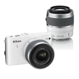 1 J3 - Blanc + Nikon Nikkor 10-30mm f/3.5-5.6 VR + Nikkor VR 30-110mm f/3.8-5.6 f/3.5-5.6 + f/3.8-5.6 - Reconditionné