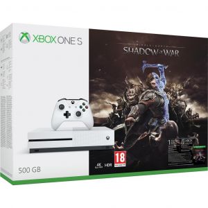 Xbox One S 500Go - Blanc + Middle-earth: Shadow of War - Reconditionn&eacute;