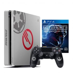 PlayStation 4 Slim 1000Go - Gris - Edition limit&eacute;e Star Wars Battlefront II + Star Wars Battlefront II - Reconditionn&eacute;
