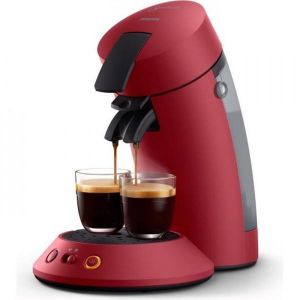 Cafeti&egrave;re expresso combin&eacute; Compatible Nespresso Philips Senseo Original Plus CSA210/91 L - Rouge - Reconditionn&eacute;