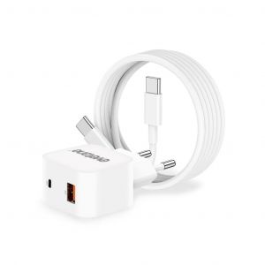 C&acirc;ble et Prise Murale (USB + USB-C) 25W - Evetane - Reconditionn&eacute;