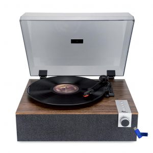 Platine Vinyle Evidence Acoustics Tourne-disque Vinyle EA-PL200-WOOD - Haut-parleurs int&eacute;gr&eacute;s 40 watts PMPO - 33, 45 et 78 tours - Bluetooth+Cl&eacute; USB 3 - Reconditionn&eacute;