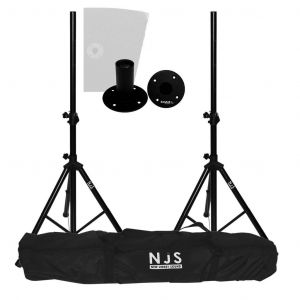 Accessoires audio Njs Pack pieds d'enceintes PRO HP 35mm + sac de transport + 2 adaptateurs pour fixation - Reconditionné