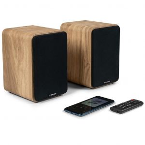 Enceinte Bluetooth Enceintes de biblioth&egrave;que, Caisson Bois COSY - 100W - Thomson WS602DUO - Bluetooth 5.0, Entr&eacute;e optique c&acirc;ble inclus - Brun - Reconditionn&eacute;