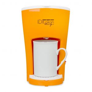 Cafetière Sans capsules Italian Design IDECUCOF01 Funny Pro Coffee Maker 0,1500L - Blanc/Orange - Reconditionné