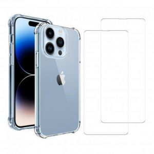 Coque iPhone 14 Pro et 2 écrans de protection - TPU - Transparent - Reconditionné