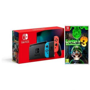 Switch 32Go - Noir Standard + Luigi's Mansion 3 - Reconditionn&eacute;
