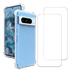 Coque Pixel 8 Pro et 2 écrans de protection - TPU - Transparent - Reconditionné