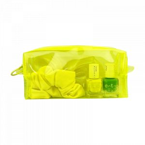 Trousse n&eacute;on jaune - ananas et past&egrave;que