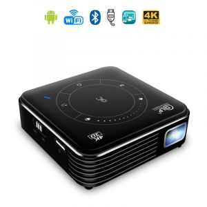 Mini projecteur vid&eacute;o led portable p11, dlp. Android 9.0, wifi, panneau tactile.