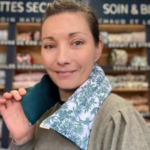 Bouillotte soin cervicale graine de lin empl&acirc;tre naturel chaud froid
