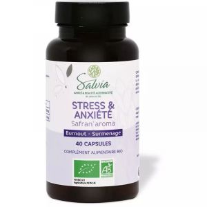 Stress & anxiete  safran'aroma 40 capsules bio plantes