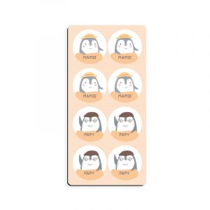 Magnets papy mamie orange - dès 3 ans
