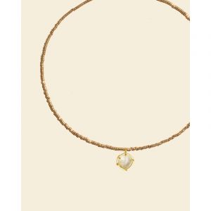 Collier fin pendentif cristal de roche