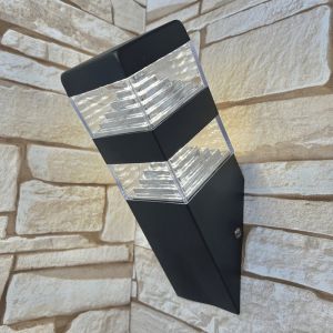 Applique ext&eacute;rieure pyramide 1000 lumens gris anthracite