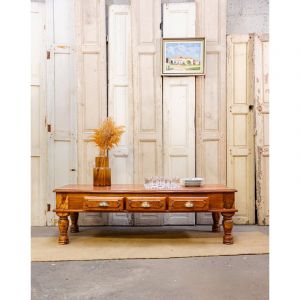 Table basse grand format  en bois exotique n&deg;477