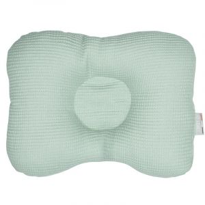 Coussin b&eacute;b&eacute; cale-t&ecirc;te ergonomique vert