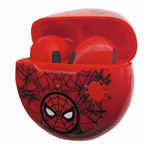 &Eacute;couteurs sans fil bluetooth spiderman avec &eacute;tui de chargement et de rangement