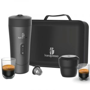 Coffret handpresso auto set cafetiere portable &agrave; batterie compatible nespresso