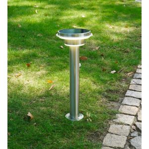 Borne ext&eacute;rieure solaire genova avec d&eacute;tecteur de mouvements inox