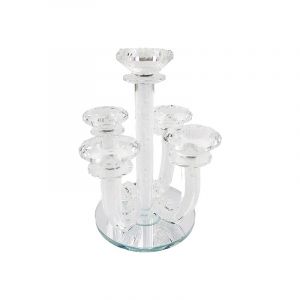 Bougeoir en cristal diamants