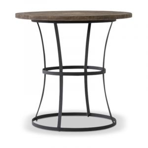 Table haute bois fer forgé 110x110x105cm