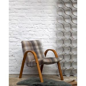 Fauteuil steiner en bois et tissu n&deg;660