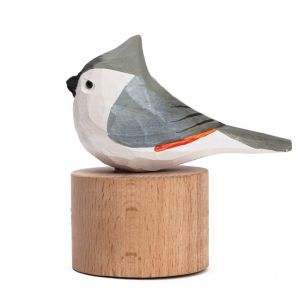 Oiseau détecteur de mouvement en bois
