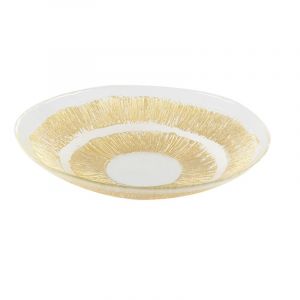 Saladier en verre doré  - soleil