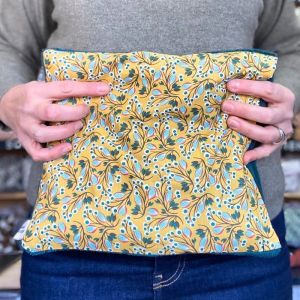 Bouillotte soin grandes zones graine de lin empl&acirc;tre naturel chaud froid