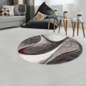 Tapis rond 140x140 rond rouge