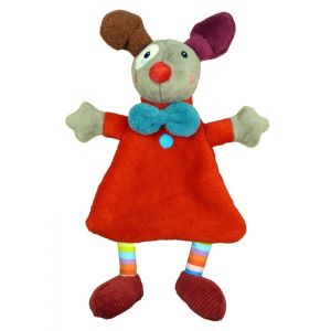 Doudou plat clown rouge