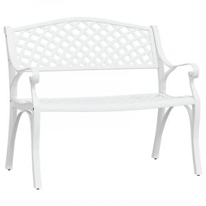 Banc de jardin meuble de patio d'ext&eacute;rieur 102 x 50 x 83 cm aluminium