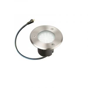 Spot encastrable leds integr&eacute;es abords piscine blanc froid diam&egrave;tre 10cm