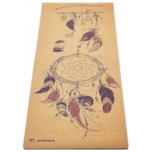 Tapis de yoga liège attrape rêves 5mm
