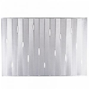 Dessous d'assiette rectangle argent